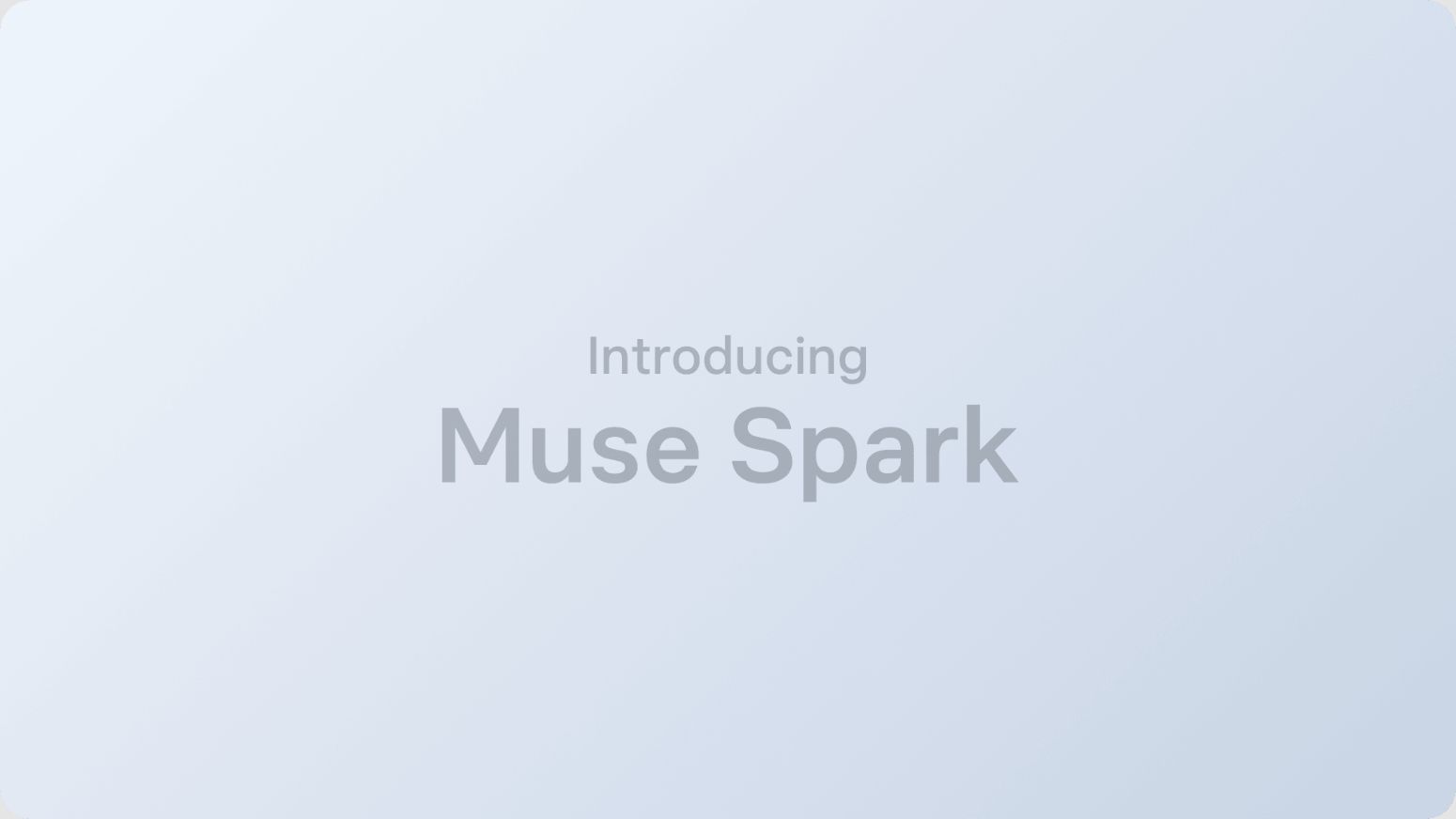 Official Introducing Muse Spark launch cover